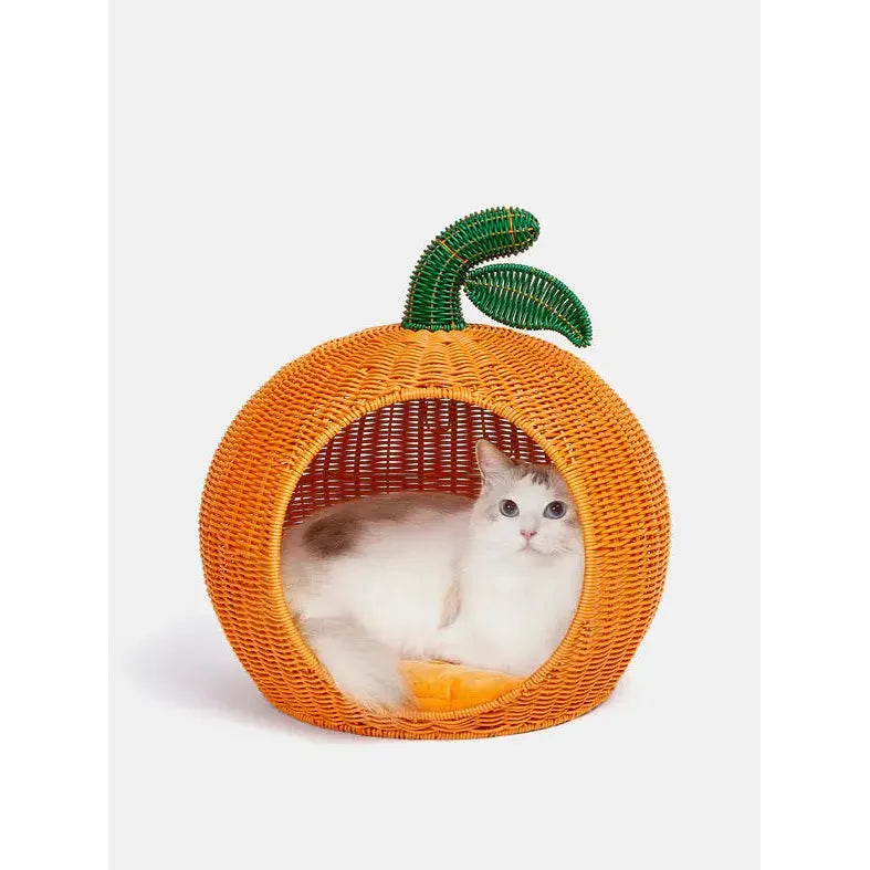 Vetreska Tangerine Rattan Pet Bed VETRESKA