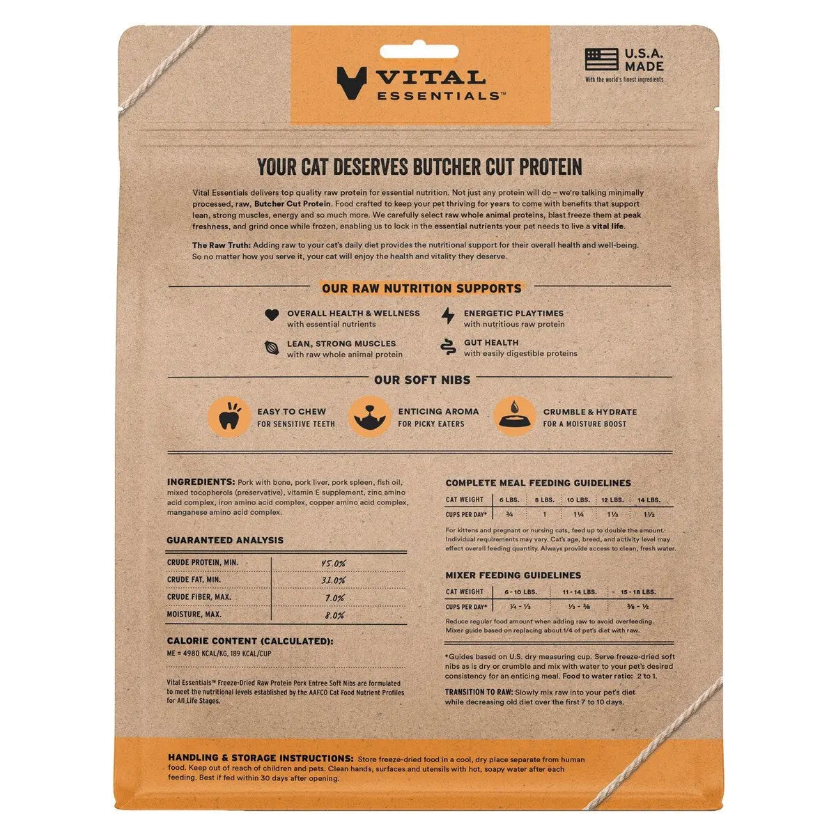 Vital Essentials Freeze-Dried Raw Entree & Mixer Cat Food Soft Nibs 12 oz Vital Essentials®