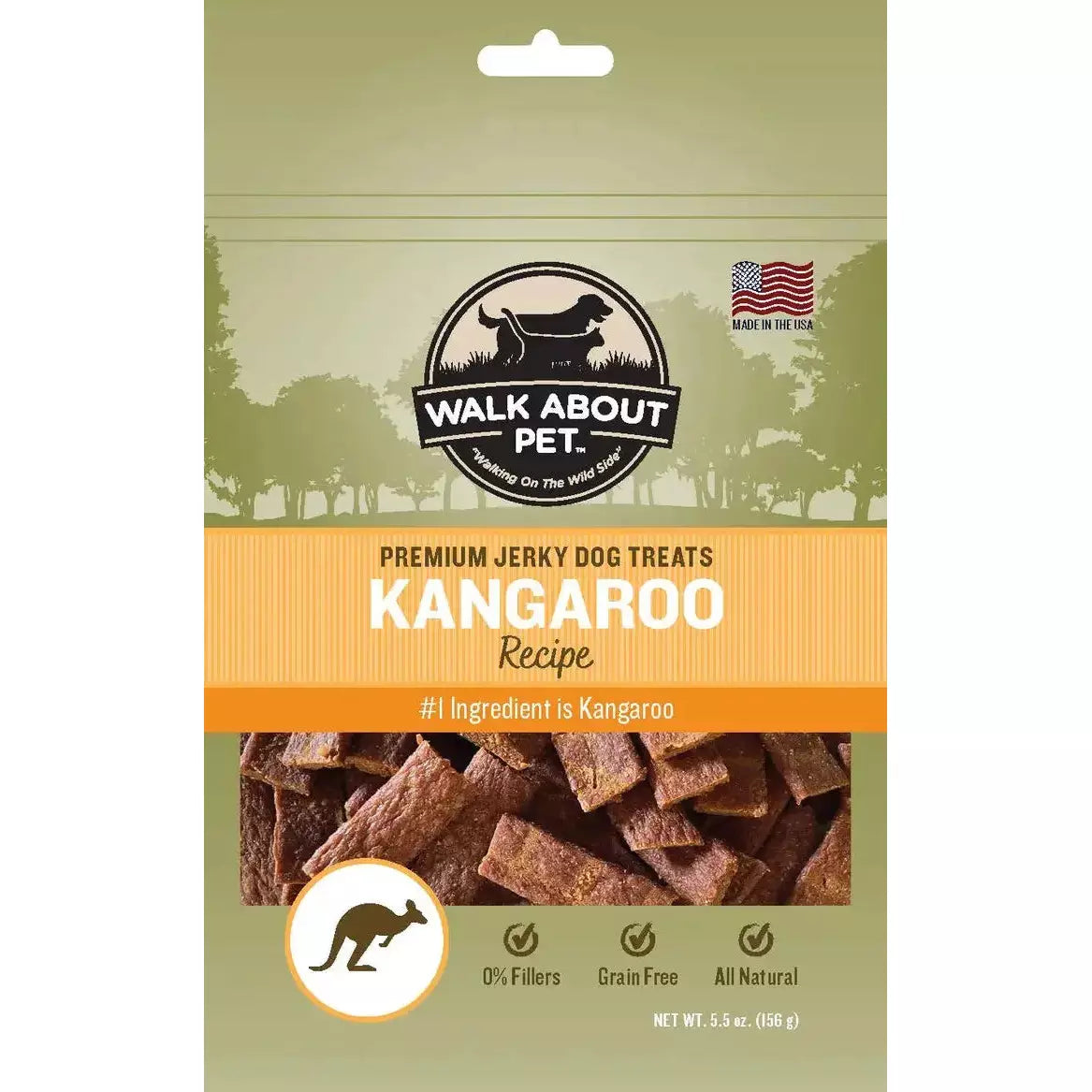 Walk About Kangaroo Jerky Dog Treat Walk About Pet