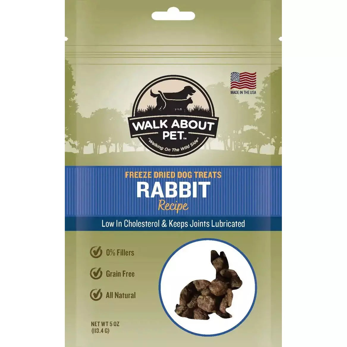 Walk About Pet Rabbit Freeze Dried Dog Treat Walk About Pet