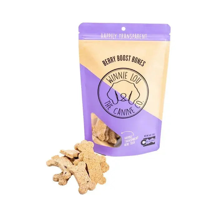 Winnie Lou Berry Boost Bones Dog Treats 4 oz Winnie Lou