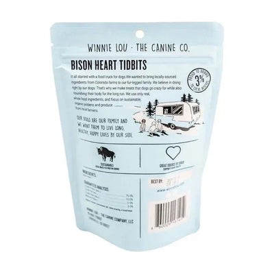 Winnie Lou Bison Heart Tidbits Dog Treats 2 oz Winnie Lou