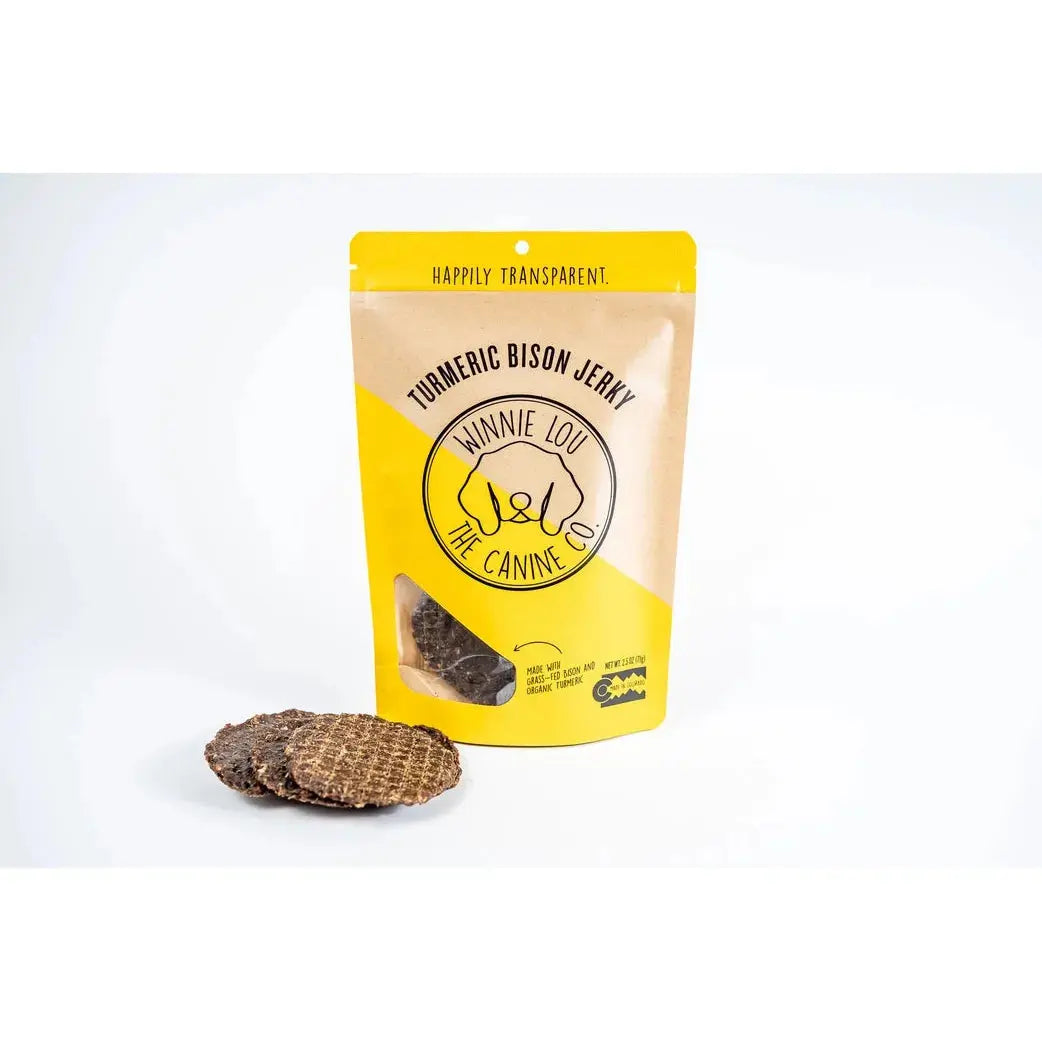 Winnie Lou Turmeric Bison Jerky Dog Treats 2.5 oz. Winnie Lou