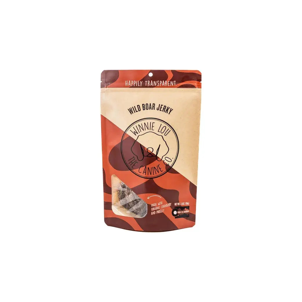 Winnie Lou Wild Boar Jerky Dog Treats 4 oz. Winnie Lou