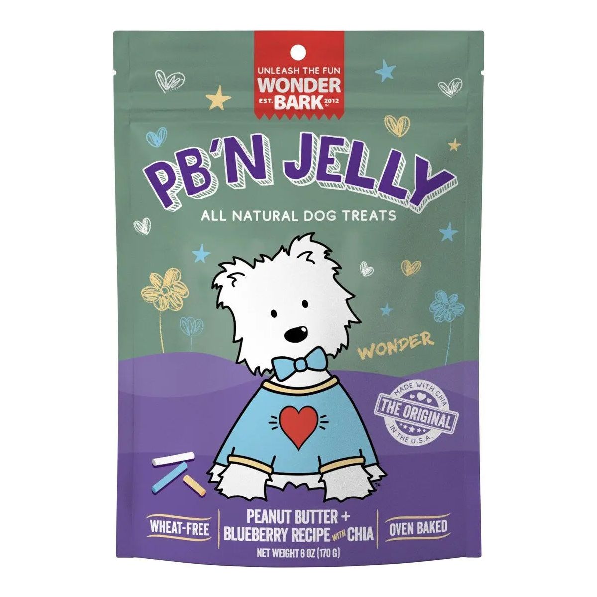 Wonder Bark Everydays PB'N Jelly Dog Biscuits 6oz. Wonder Bark