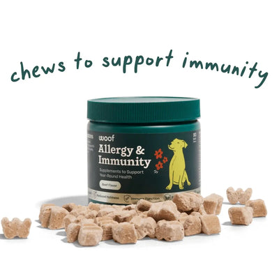 Woof Pet Allergy & Immunity Beef Flavored Chew Supplement for Dogs Woof Pet