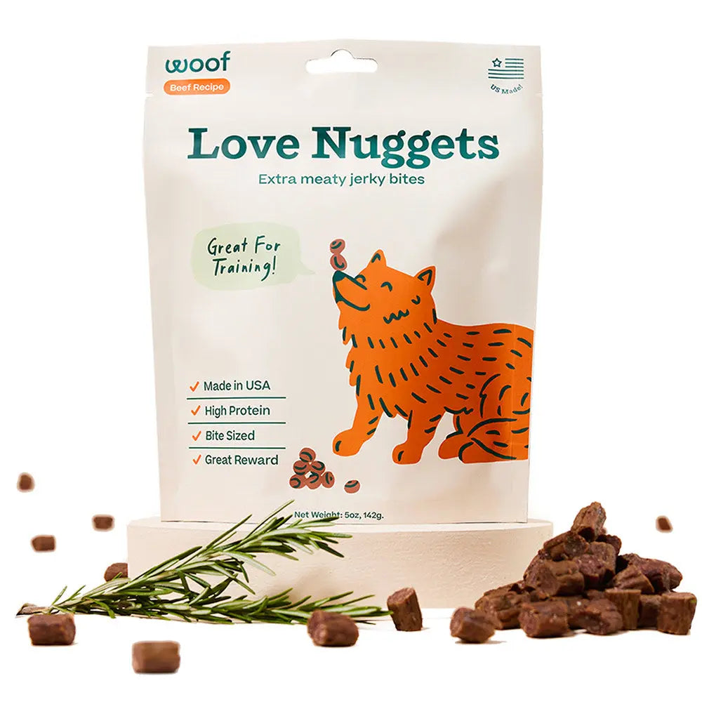 Woof Pet Love Nuggets Beef Training Treats Woof Pet