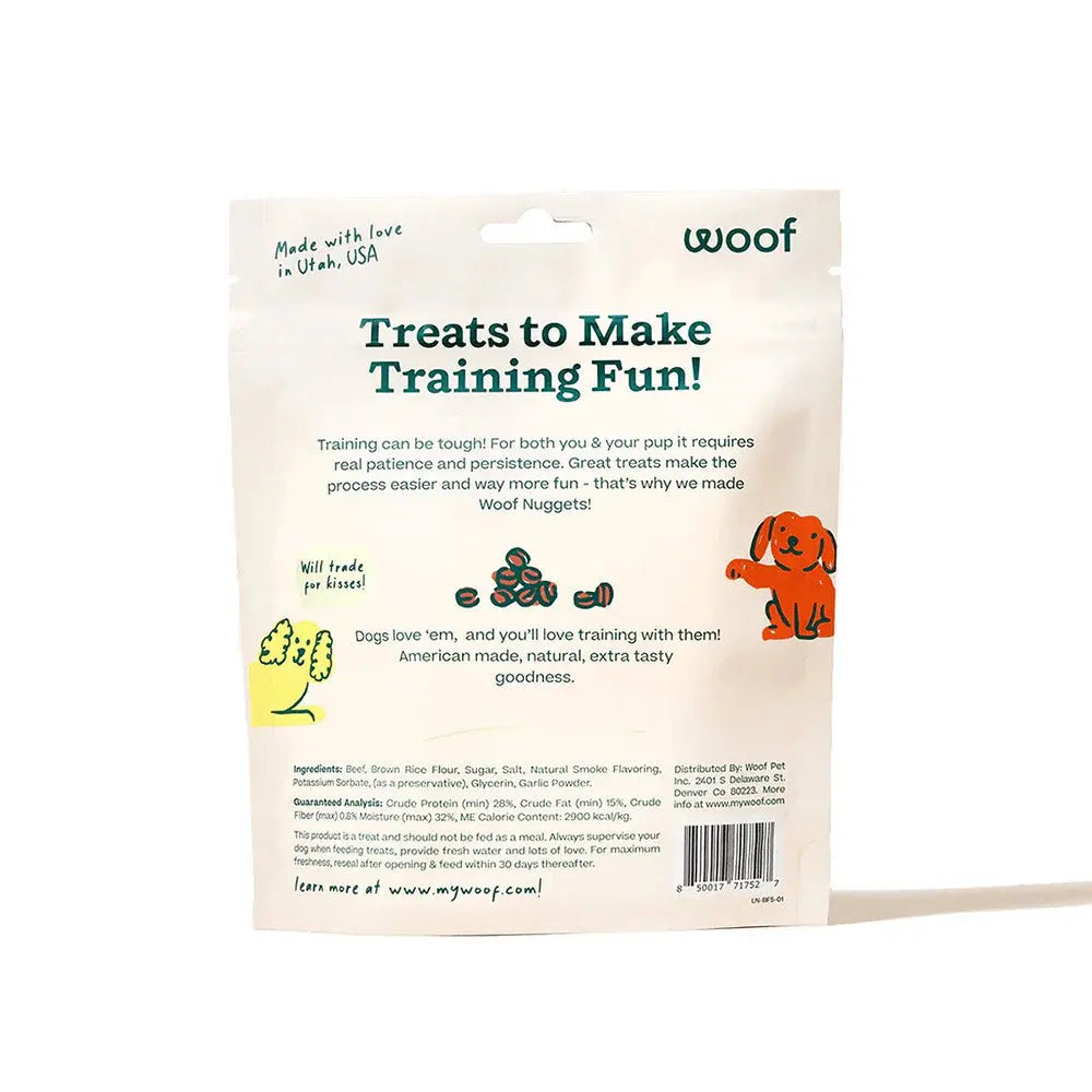 Woof Pet Love Nuggets Beef Training Treats Woof Pet