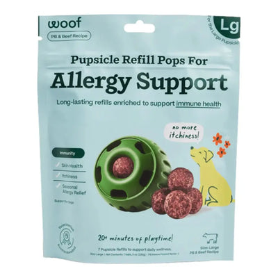 Woof Pet Pupsicle Allergy & Immunity Pop Refills Long Lasting Lickable Dog Treats Woof Pet