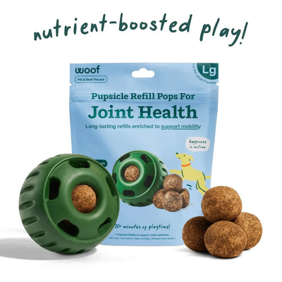 Woof Pupsicle Hip & Joint Health Pop Refills Long Lasting Lickable Dog Treats Woof Pet