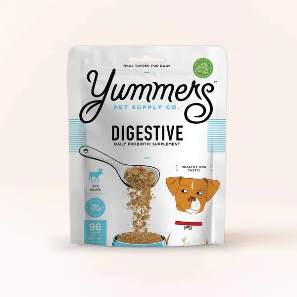 Yummers Digestive Aid Elk Supplement Mix in for Dogs Food Topper, 8 oz Yummers