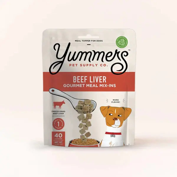 Yummers Freeze dried Beef Liver Gourmet Meal Mix in for Dogs Food Topper, 2.5 oz Yummers