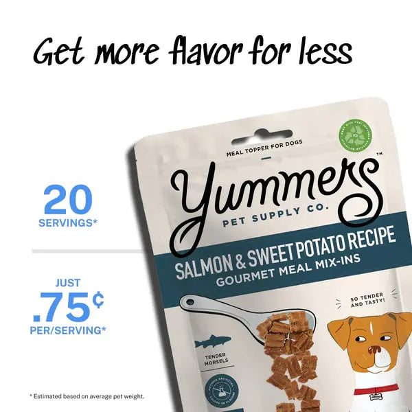 Yummers Salmon & Sweet Potato Recipe Gourmet Meal Mix in for Dogs Food Topper, 5 oz. Yummers