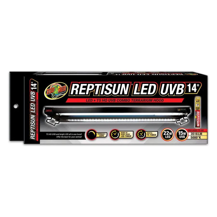 Zoo Med Reptisun LED UVB Combo Terrarium Hood Zoo Med Laboratories