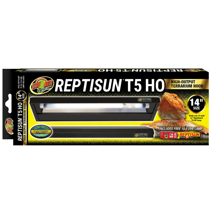 Zoo Med Reptisun T5 HO Terrarium Hood with 10.0 UVB Bulb Reptile Lamp Zoo Med Laboratories