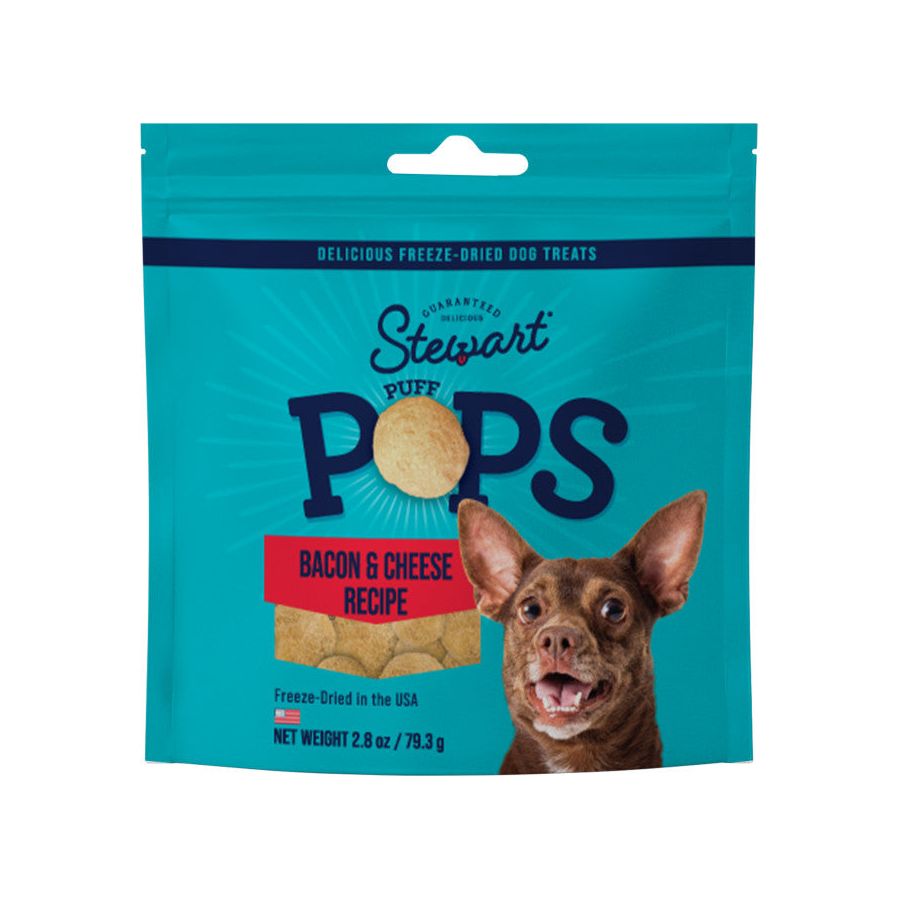 Stewart PuffPops Bacon & Cheese Recipe Freeze-Dried Dog Treats - Talis Us