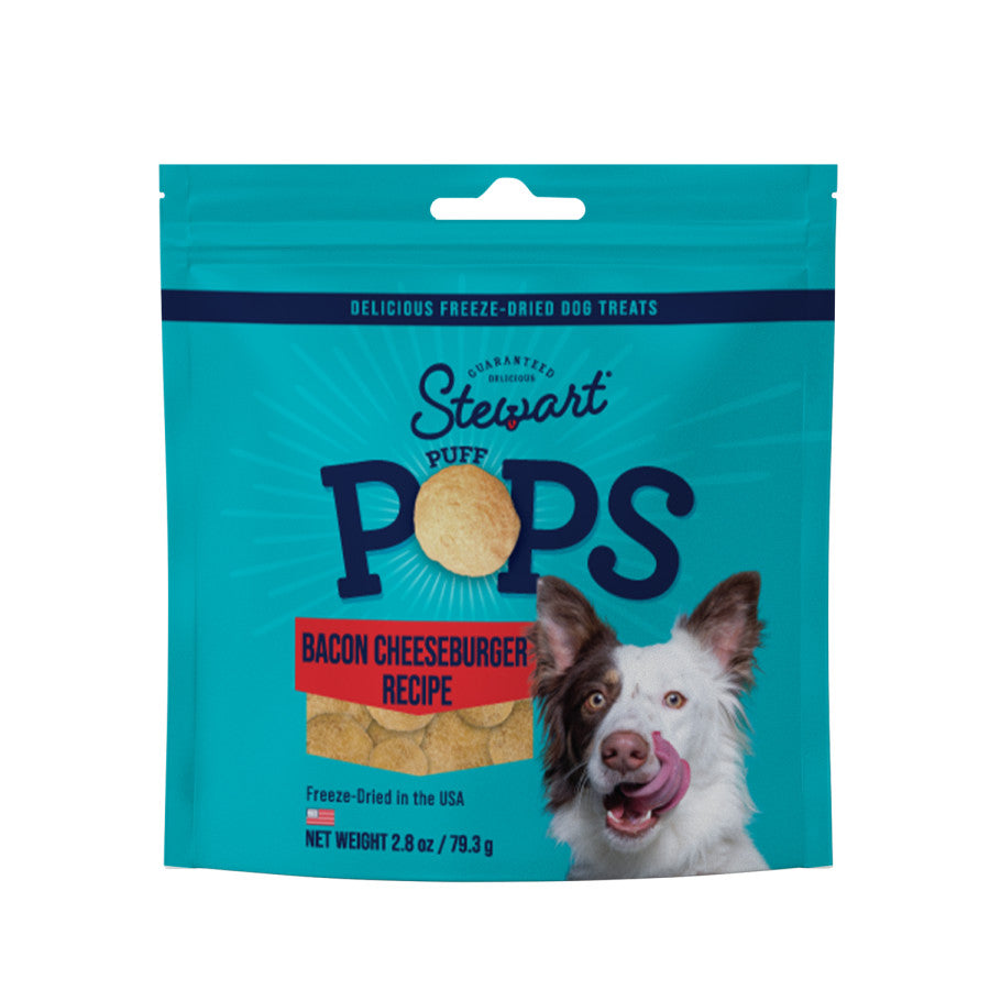 Stewart PuffPops Cheeseburger Recipe Freeze-Dried Dog Treats - Talis Us