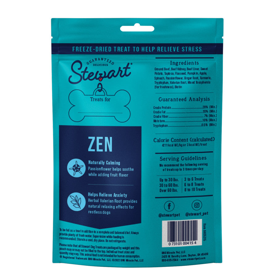 Stewart Zen w/Passionflower Beef & Pumpkin Recipe Grain-Free Freeze-Dried Dog Treat - Talis Us