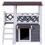 2 Story Outdoor Cat House Weatherproof Wooden Costway