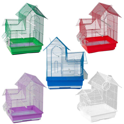 A & E Cages Happy Beaks House Top Bird Cage Assorted, 14In X 11In X 18 in 6 pk A&E Cage Company