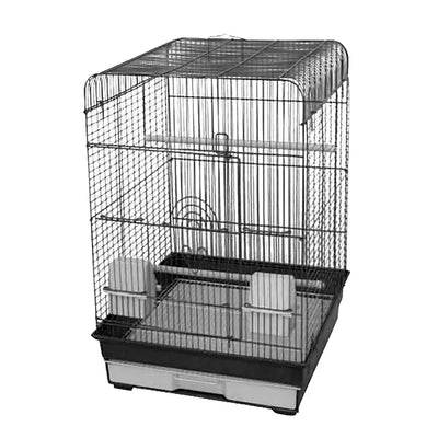 A & E Cages Light Wire Flat Top Cage Black/White Case of 2 A&E Cage Company