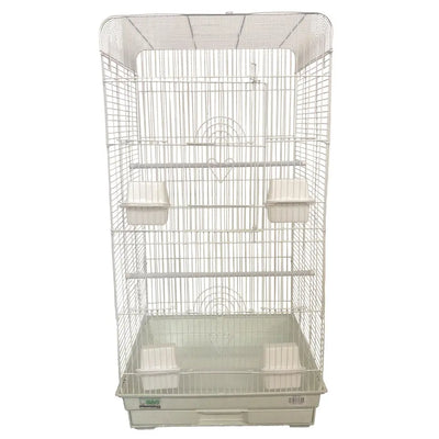 A & E Cages Light Wire Flat Top Cage Black/White Case of 2 A&E Cage Company