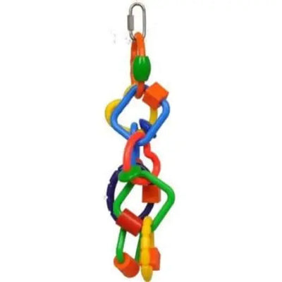 AE Cage Company Happy Beaks Plastic Rings and Blocks Bird Toy A&E Cage Company