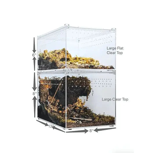 Acrylic Enclosure Clear Top Reptile Breeding Box Terrarium Cage for Insect Tarantulas Amphibians HerpCult