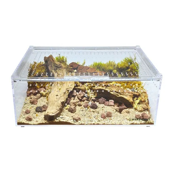 Acrylic Enclosure XLarge Clear Top Transparent Reptile Breeding Box Terrarium Cage Tank for Geckos, HerpCult