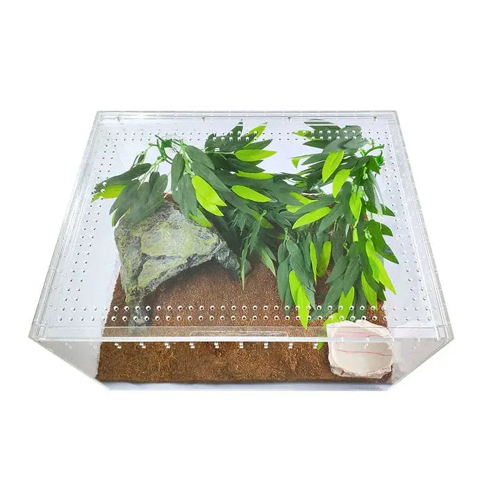 Acrylic Enclosure XLarge Clear Top Transparent Reptile Breeding Box Terrarium Cage Tank for HerpCult