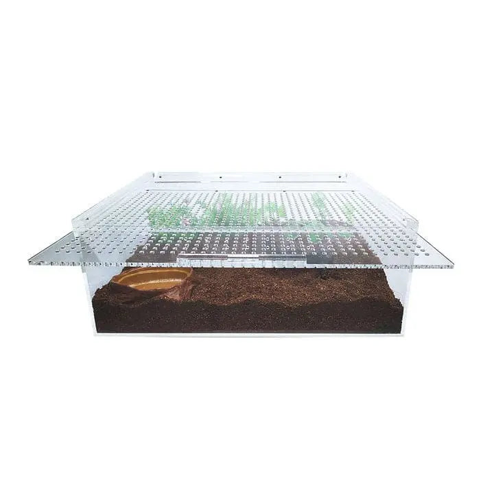 Acrylic Enclosure XLarge Flat Transparent Reptile Breeding Box Terrarium Cage Tank for Reptile HerpCult