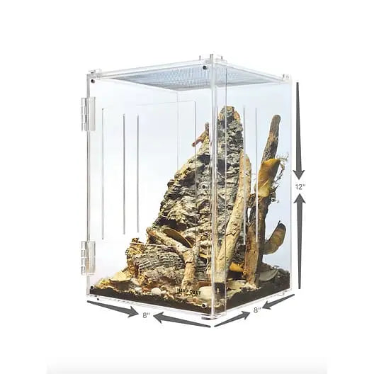 Acrylic Front-Opening Enclosure Reptile Breeding Box Terrarium Cage for Insect Scorpion Amphibians HerpCult