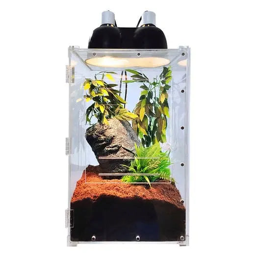 Acrylic Front-Opening Enclosure Reptile XLarge Reptile Breeding Box Terrarium Cage Tank for Geckos, HerpCult