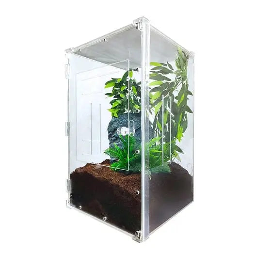 Acrylic Front-Opening Enclosure Reptile XLarge Reptile Breeding Box Terrarium Cage Tank for Geckos, HerpCult