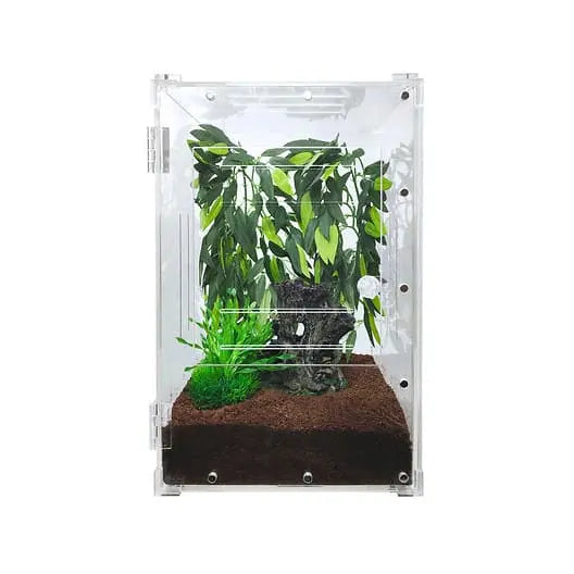 Acrylic Two Way Enclosure Large Transparent Reptile Breeding Box Terrarium Cage Tank for Reptiles, HerpCult