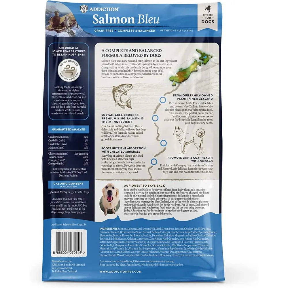 Addiction Salmon Bleu Dog Skin and Coat Health Dry Dog Food Addiction