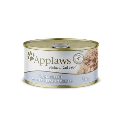 Applaws Natural Wet Cat Food Tuna Fillet with Cheese in Broth 24/cs Applaws