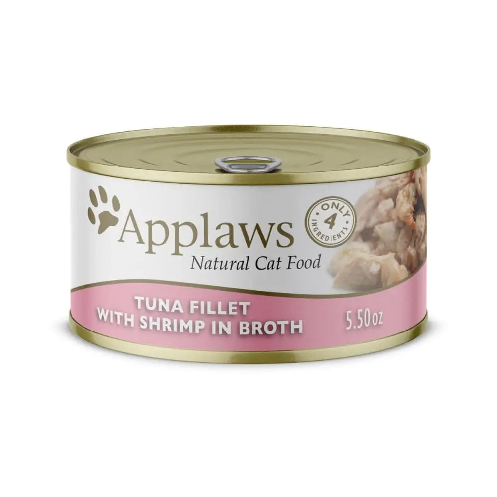 Applaws Natural Wet Cat Food Tuna Fillet with Shrimp in Broth 24/cs Applaws