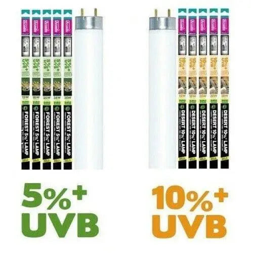 Arcadia Euro Range D3 UVB Reptile Light - 5% (5.0) or 10% (10.0) Vivarium T8 Tube UV Arcadia