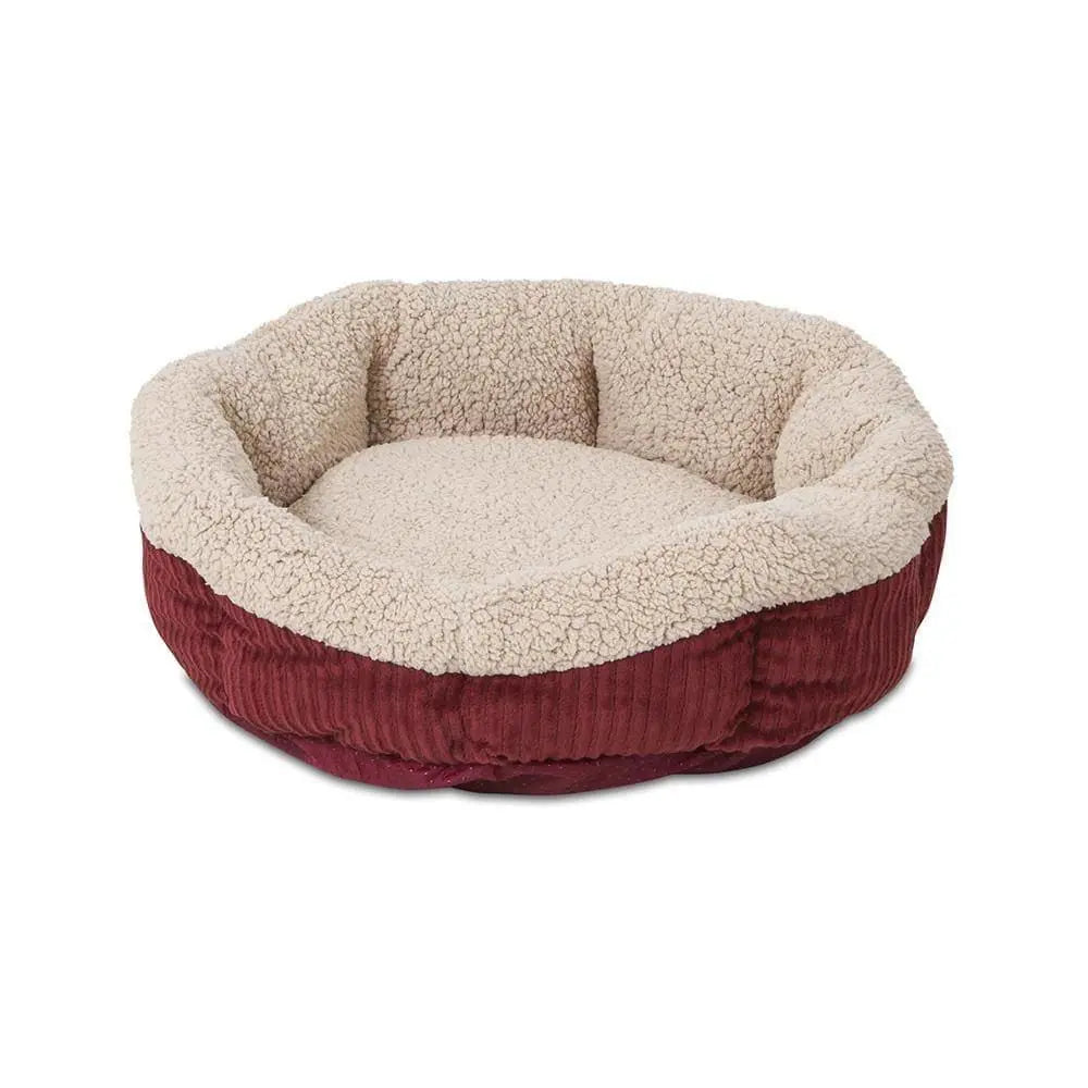 Aspen Pet® Self-Warming Oval Lounger Barn Red/Cream Color Aspen Pet®