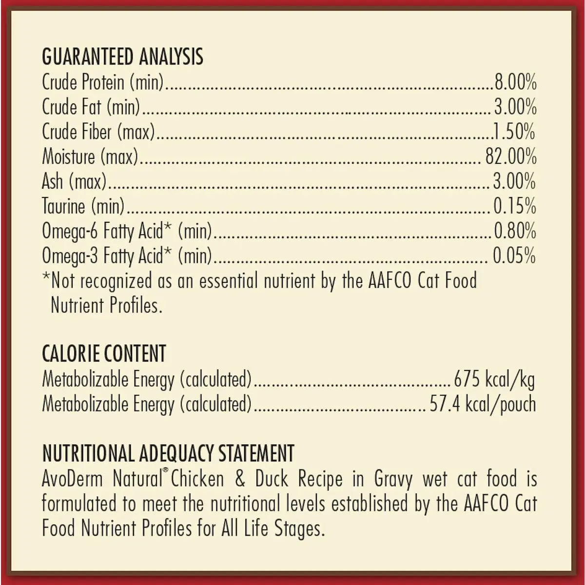 AvoDerm Grain Free Chicken & Duck Recipe in Gravy Cat Food Pouch 24ea/3oz AvoDerm CPD