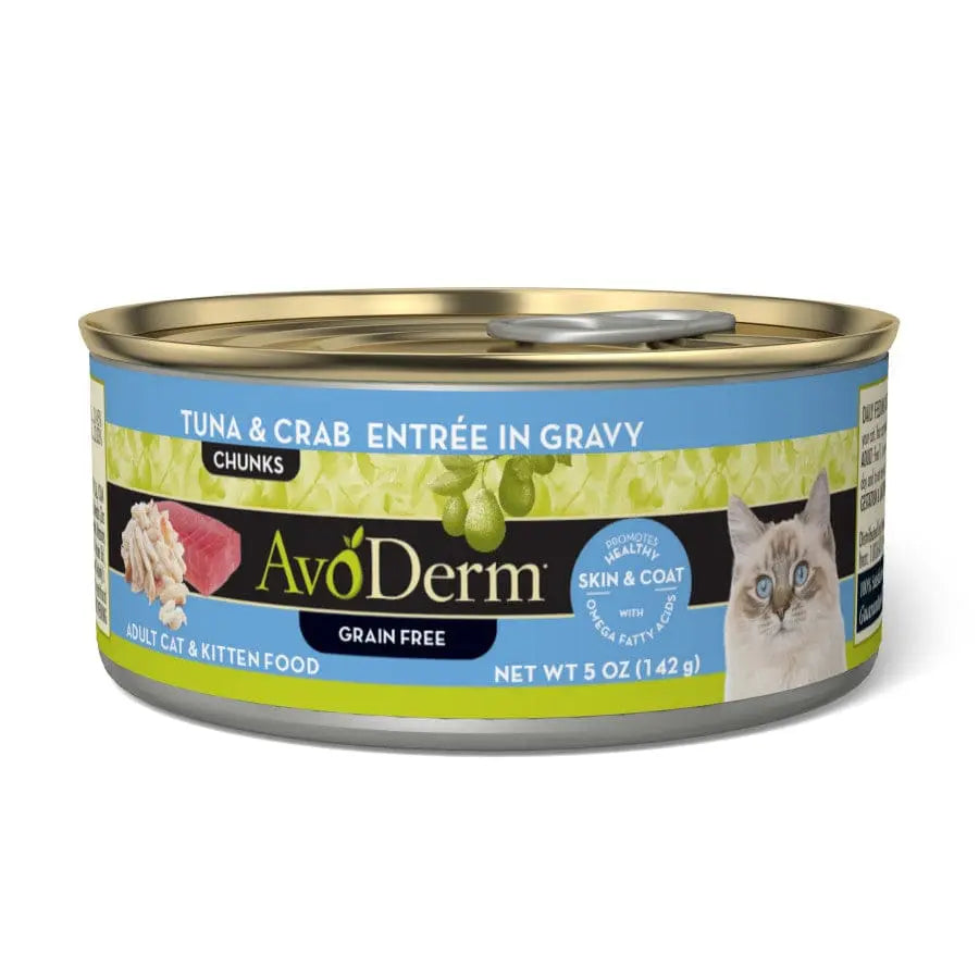 AvoDerm Grain Free Tuna & Crab Entree in Gravy Canned Cat Food 24ea AvoDerm CPD