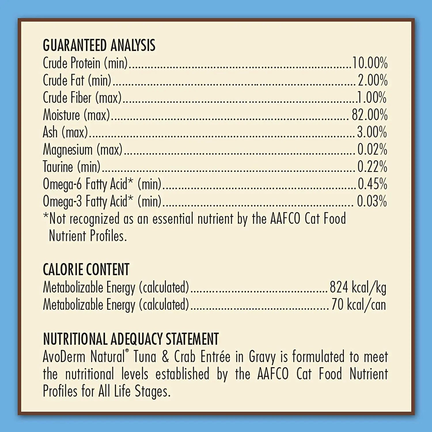 AvoDerm Grain Free Tuna & Crab Entree in Gravy Canned Cat Food 24ea AvoDerm CPD