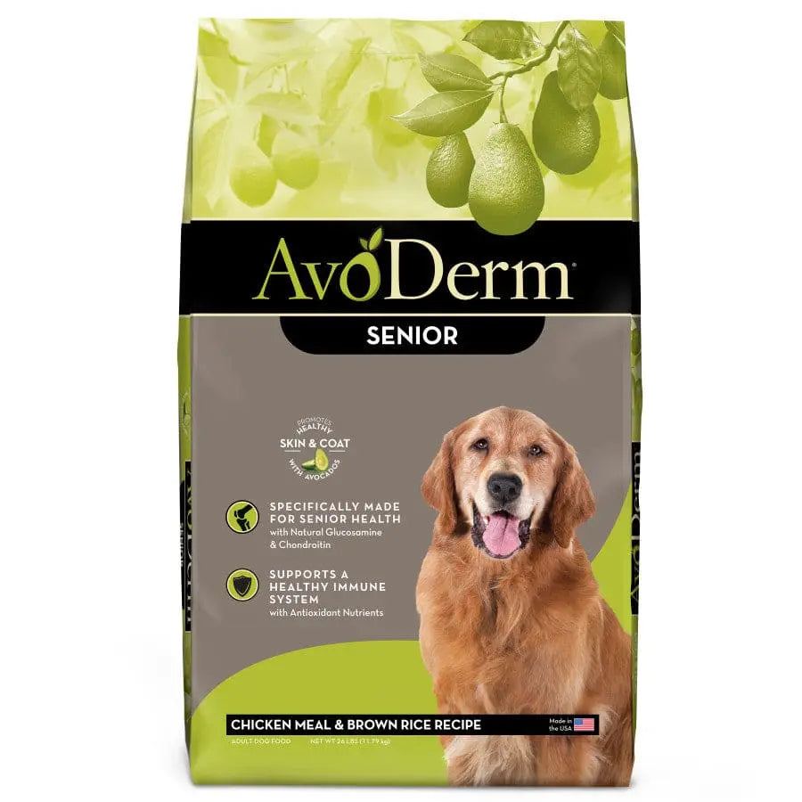 AvoDerm Natural Chicken Meal & Brown Rice Senior Dry Dog Food AvoDerm CPD