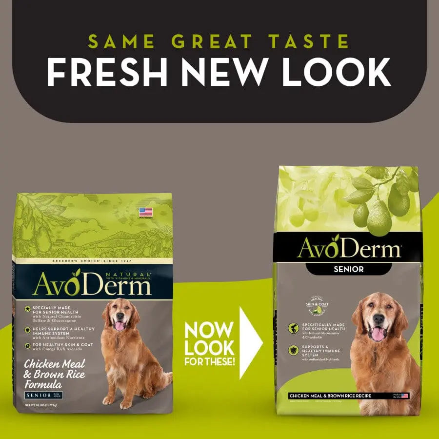 AvoDerm Natural Chicken Meal & Brown Rice Senior Dry Dog Food AvoDerm CPD