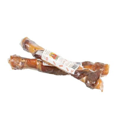 Barking Buddha Pork Cheek Roll with Beef Jerky Large - Case of 12 Barking Buddha