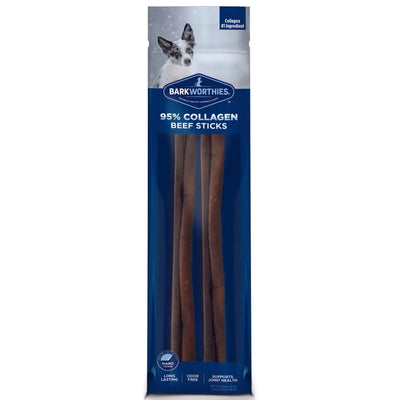 Barkworthies Collagen Beef Sticks Plain 12" 2pk Barkworthies