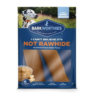 Barkworthies I Can't Believe It's Not Rawhide Rolls Peanut Butter Barkworthies