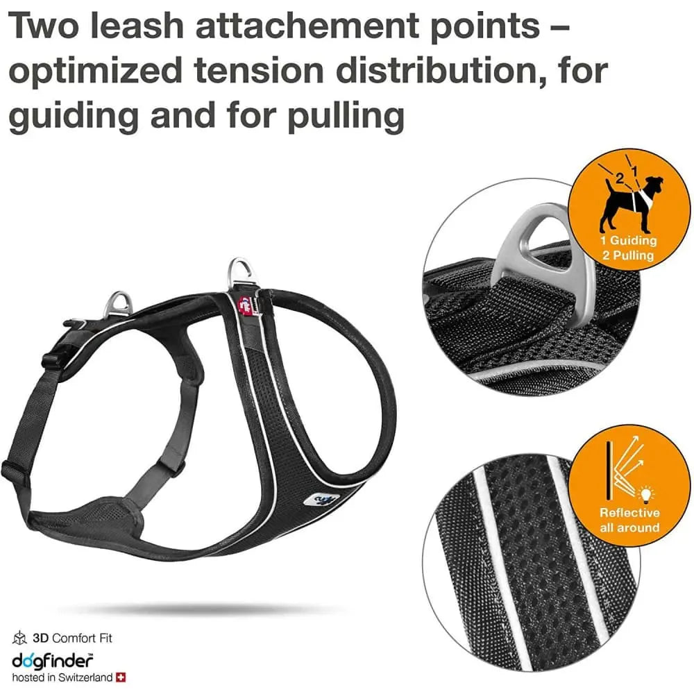 Belka Comfort Dog Harness Custom-Fit Adjustable Step-in Choke-Free Reflective Vest for Larger Dogs Curli