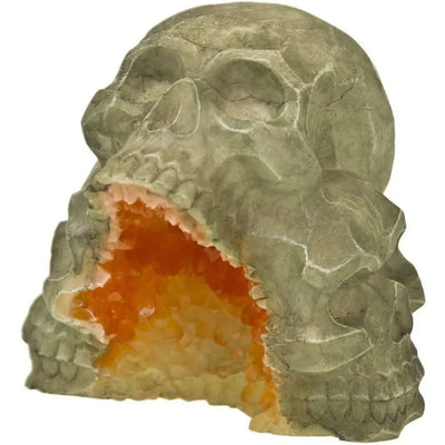 Blue Ribbon Exotic Environments Skull Mountain Geode Stone Blue Ribbon Pet